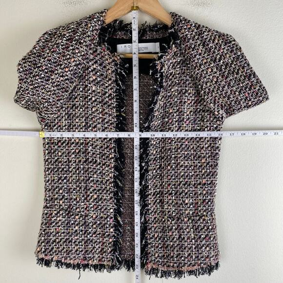 IRO Shavadispe Tweed Blazer Size 2 or 34 Black Multi Lady Jacket Maximalist Prep - Picture 13 of 13